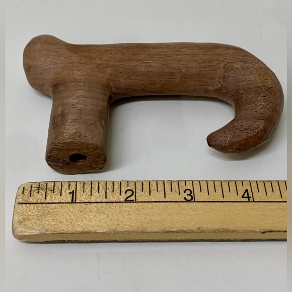 Vintage Hand Carved Wooden Cane Walking Stick Umbrella Handle - Picture 9 of 11